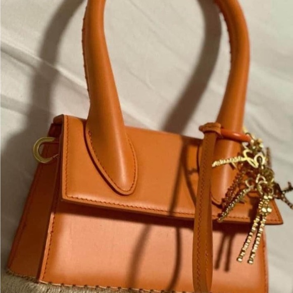Jacquemus Orange Mini Bag with Woven Base - Picture 2 of 3